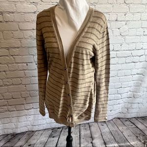 banana republic heritage striped button knit cardigan